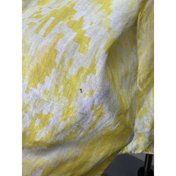 Lane Bryant Women’s Top 3/4 Sleeves Yellow Embroidered Elastic Waist Sz 18/20 - Picture 9 of 14